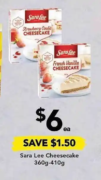 Drakes Sara lee cheesecake offer