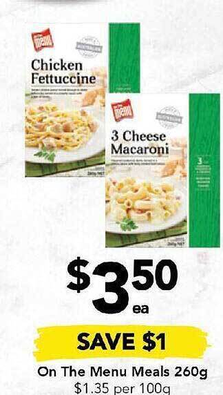 Drakes On the menu meals offer