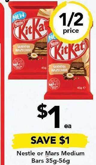 Drakes Nestle or mars medium bars offer