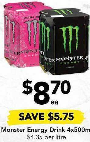 Drakes Monster energy drink offer