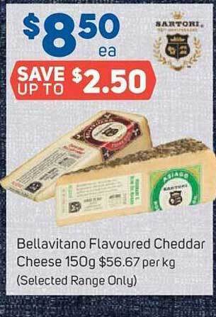 Foodland Bellavitano flavoured cheddar cheese offer