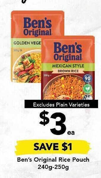 Drakes Ben's original rice pouch offer