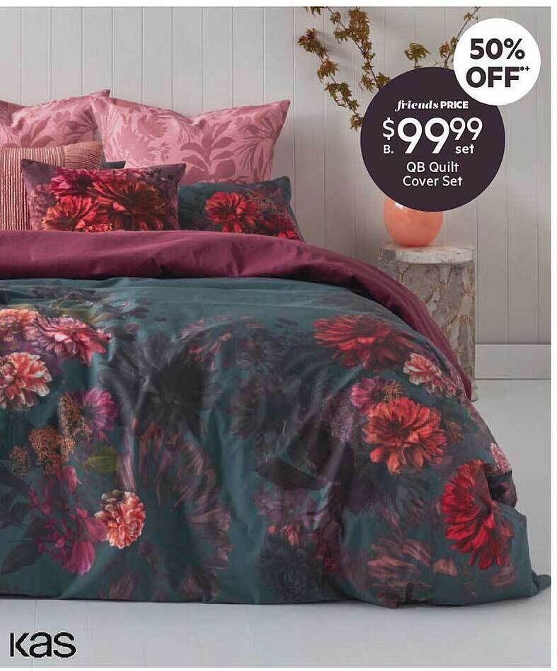 Qb quilt cover set offer at Harris Scarfe