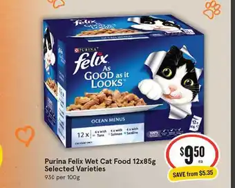 IGA Purina felix wet cat food offer