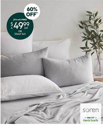 Harris Scarfe Qb sheet set offer