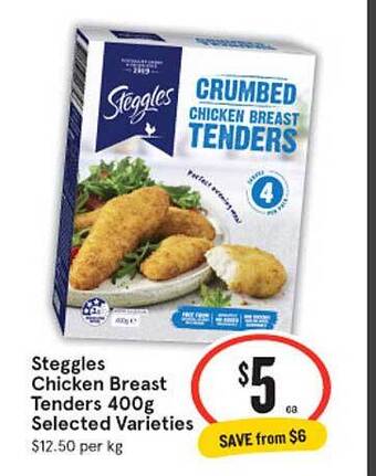 IGA Steggles chicken breast tenders offer