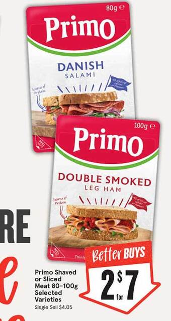 IGA Primo shaved or sliced meat offer