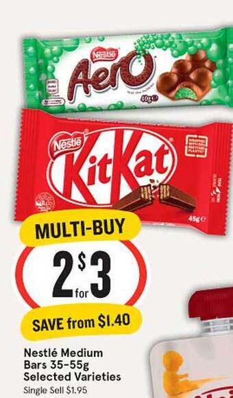IGA Nestlé medium bars offer