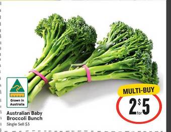 IGA Australian baby broccoli bunch offer