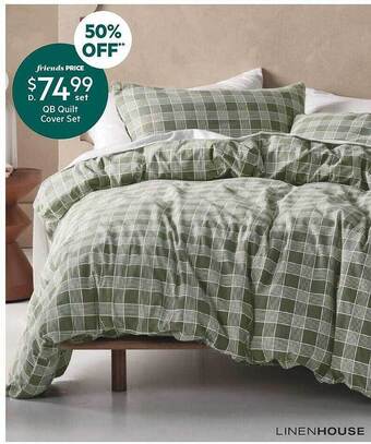 Harris Scarfe Qb quilt cover set linenhouse offer