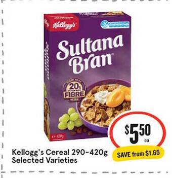 IGA Kellogg's cereal offer