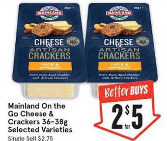 IGA Mainland on the go cheese & crackers offer