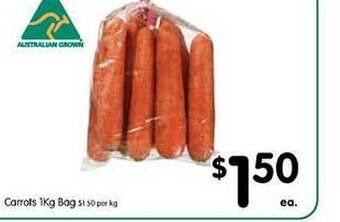 Carrots 1kg bag