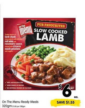 Spar On the menu ready meals offer