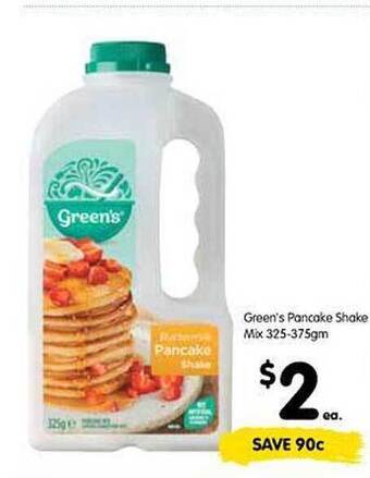 Spar Green's pancake shake mix offer