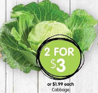 Spudshed Cabbage offer
