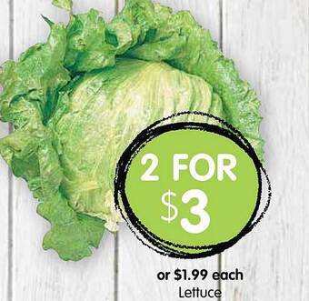 Spudshed Lettuce offer