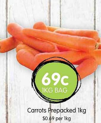 Spudshed Carrots prepacked offer