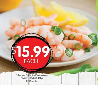 Spudshed Fisherman's choice prawn meat cooked offer
