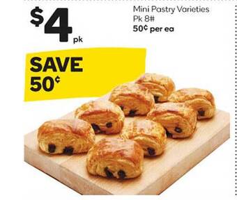 Woolworths Mini pastry varieties offer