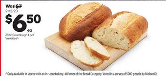 Woolworths 35hr sourdough loaf varieties offer