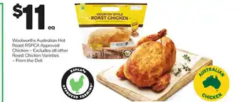 Woolworths Woolworths australian hot roast rspca approved chicken offer