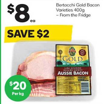 Woolworths Bertocchi gold bacon varieties offer