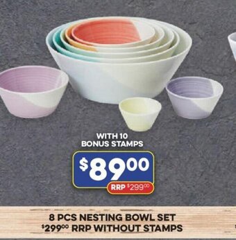 Foodland 8 pcs Nesting Bowl Set offer