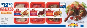 Foodland Luv-A-Duck Cooked Leg Range 450-500g offer