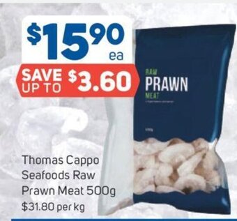 Foodland Thomas Cappo Seafoods Raw Prawn Meat 500g offer