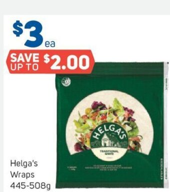 Foodland Helga's Wraps 445-508g offer