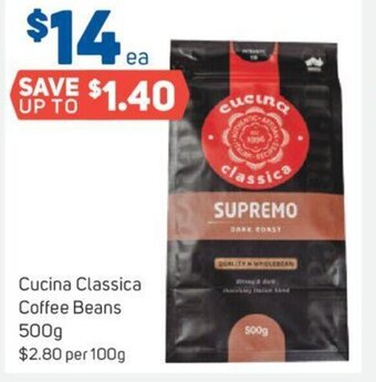 Foodland Cucina Classica Coffee Beans 500g offer
