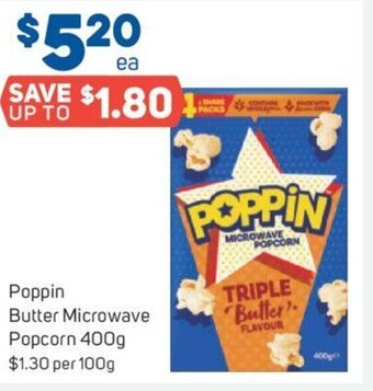 Foodland Poppin Butter Microwave Popcorn 400g offer