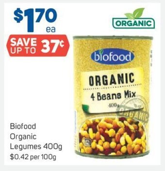 Foodland Biofood Organic Legumes 400g offer