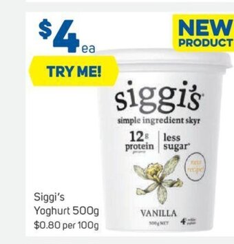 Foodland Siggi's Yoghurt 500g offer