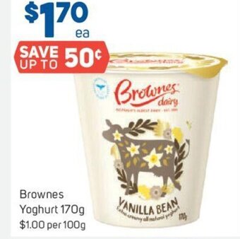 Foodland Brownes Yoghurt 170g offer