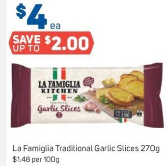 La Famiglia Traditional Garlic Slices 270g