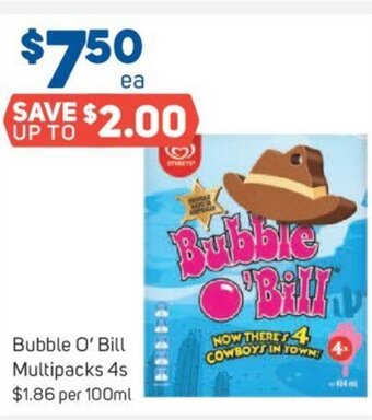 Bubble O'Bill Multipacks 4s