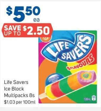 Foodland Life Savers Ice Block Multipacks 8s offer