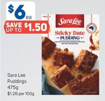 Foodland Sara Lee Puddings 475g offer