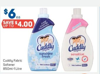 Foodland Cuddly Fabric Softener 850ml-1 Litre offer