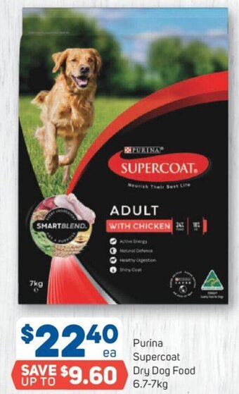 Foodland Purina Supercoat Dry Dog Food 6.7-7kg offer