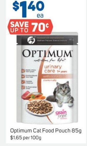 Foodland Optimum Cat Food Pouch 85g offer