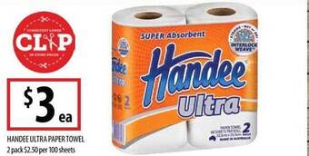 Supabarn Handee ultra paper towel offer