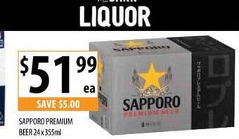 Supabarn Sapporo premium beer offer
