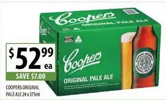 Supabarn Coopers original pale ale offer