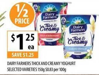 Supabarn Dairy farmers thick and creamy yoghurt offer