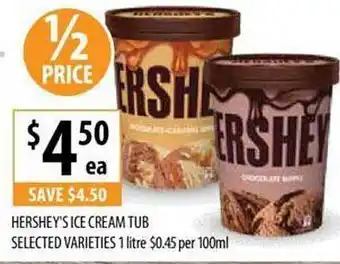 Hershey's ice cream tub