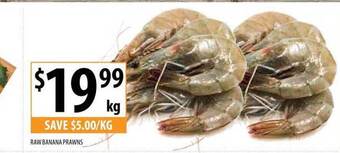 Supabarn Raw banana prawns offer