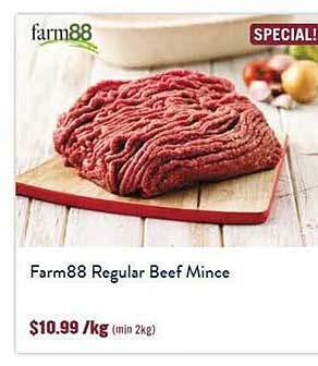 Tasman Butchers Farm88 regular beef mince offer